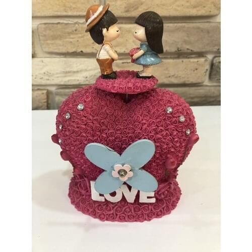 NG Floriculture Pink Wind Rose Dear Figured Music Box