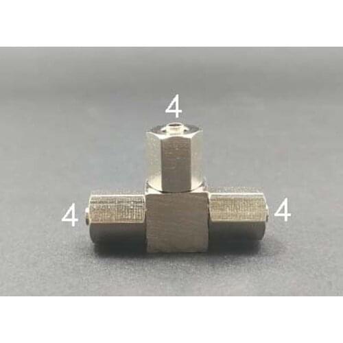 Nickel Plated Brass Quick Connector Air Hose Fitting Fit 4mm Outer Diameter Hose