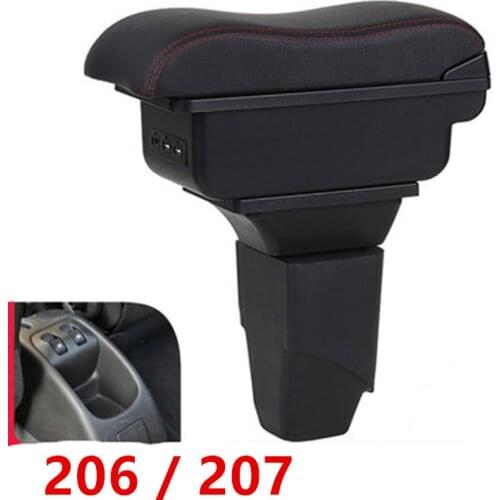 For PEUGEOT 206 207 armrest box central Store content box car-styling Storage Center Console products interior accessories
