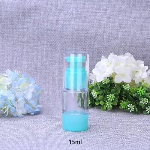 15ml 10pcs Empty Cheap Plastic Cosmetic Bottle Travel Mini Liquid Bottles Transparent Airless Pump Vacuum Toiletries Container