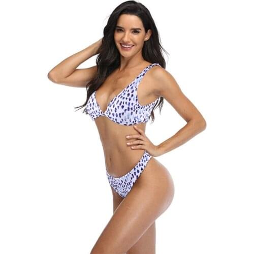 Sexy Women Leopard Print Bikini Set Push up Padded Swimwear Swimsuit Beachwear Two-Piece Suits