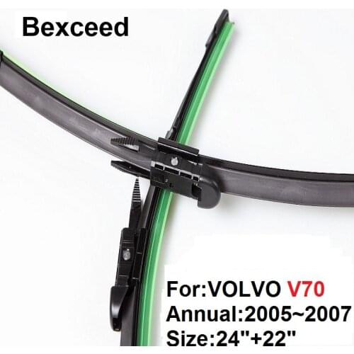 Wiper Blade for VOLVO V70 24"+22" High Quality Bexceed of Car Windshield Windscreen 2005 2006 2007