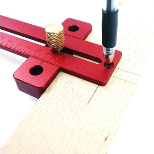 T-170/T-270/T-370 Aluminum Alloy Measurement Tool woodworking T type Scriber Woodworking Precision Cross-calibration Ruler