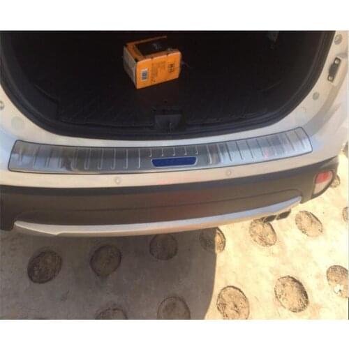 Stainless Steel Internal external Rear Bumper Protector Sill Trunk Tread Plate Trim Fit For Mitsubishi Outlander 2013-2017