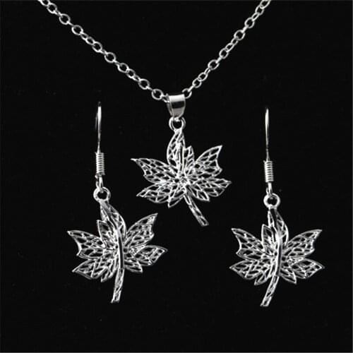 Korean 925 sterling silver earrings necklace new life tree earrings pendant womens set