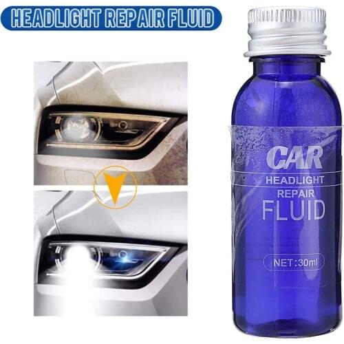 1set 30ml Car Headlight Repair Fluid Scratch Remove Refurbishment Coating Oxidation Polishing Auto Light Repair Agent Tool