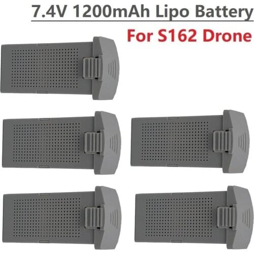 1/2/3/4/5Pcs 7.4V 1200mAh Lipo Battery for S162 / S162PRO Drone RC Quadcopter spare parts for S162 / S162 PRO drone battery