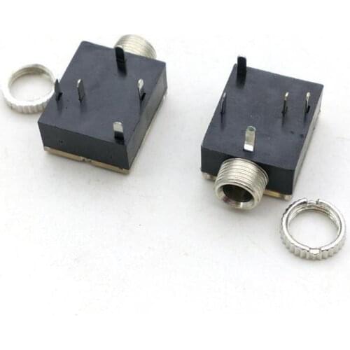 100pcs 3.5mm Stereo Jack Socket PCB Panel Mount for 3.5mm Headphones connector
