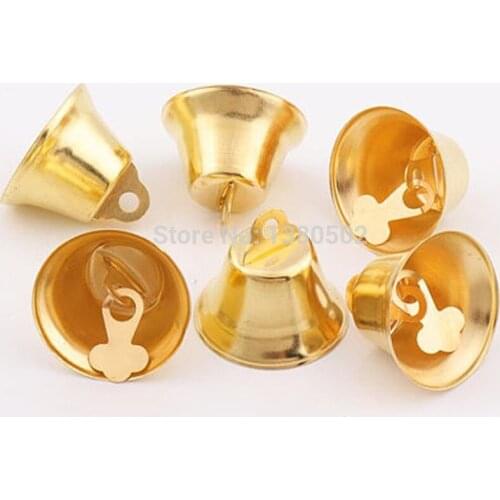 30pcs/lot 26*29mm Metal Gold color Jingle bell large Christmas Bells for Decoration Accessories