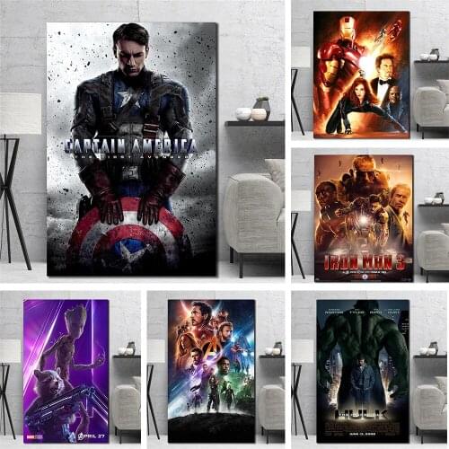 DIY 5D Diamond Painting Disney Marvel Superhero Iron Man Spiderman Captain America Decor Poster Home Decoration Wall Painting