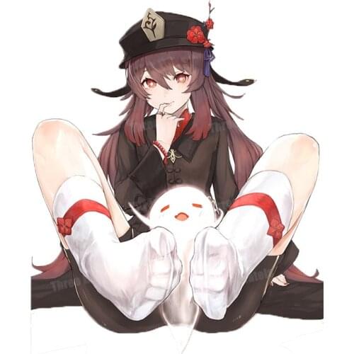 Dawasaru Hu Tao Game Genshin Impact Sticke for DIY Laptop Phone Guitar Suitcase Skateboard Toy Cute Girl Anime Decal