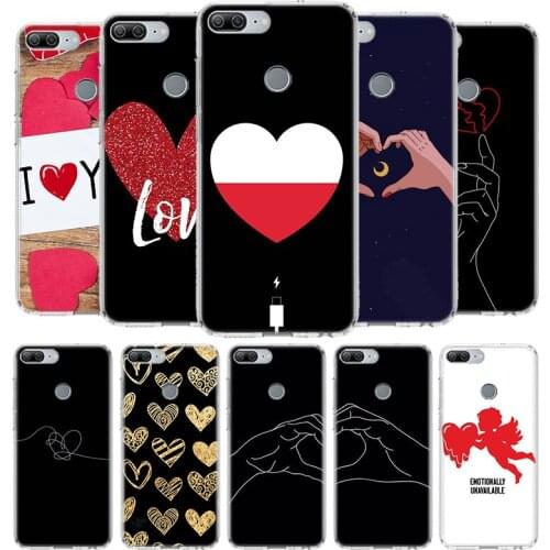 Love Heart Cover Phone Case for Huawei Y9 Y5 Y6 Y7 2019 Honor 9 10 Lite 9X 8X 8A 8S 7X 7A 20 Pro 10i V20 Coque Shell