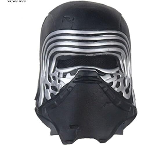 Black Halloween Kylo Ren Latex Headgear Costume Props Darth Vader Cosplay Mask Carnival Purim Nightclub Bar Role play Party Mask