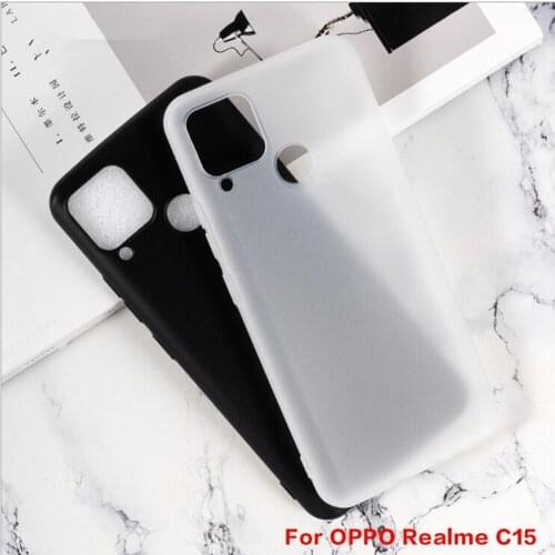 For OPPO Realme C15 Case Anti-knock Soft TPU Case For OPPO Realme C15 Anti Skid Silicone Protection Back Cover Capa
