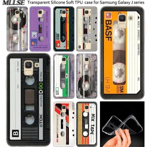Classical Old Cassette Silicone Case For Samsung Galaxy J2Pro J4 J6 J8 2018 J3 J5 J7 2016 2017EU Prime CORE Plus Fashion Cover