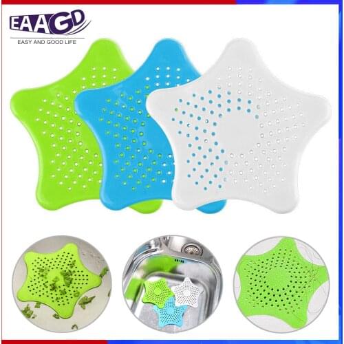 Kitchen Sink Filter Sewer Silicone Waste Drain Hair Colanders Strainers PVC Filter Bathroom Home Cleaning Tool