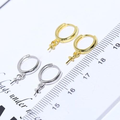 Fashion Pearl Earrings Mountings Classical Earrings Findings, Circle Earrings Settings Jewelry Parts Fittings Accessories