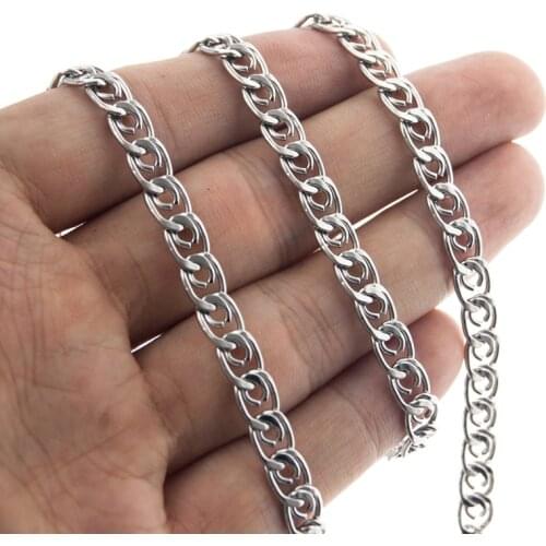 100% Stainless Steel Mens Chain Necklace Cable Chain 2018 Fashion Necklaces High Polished Wholesale 10pcs
