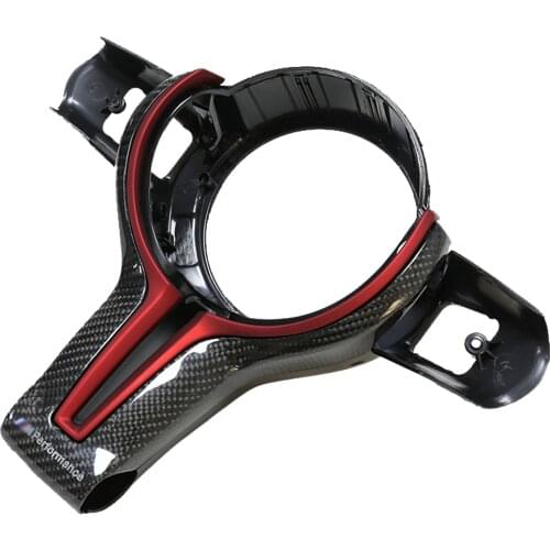 For BMW M2 F87 M3 F80 M4 F82 M6 F06 F12 F13 X5M F85 X6M F86 Carbon Fiber Steering Wheel Trim Cover Decoration Car Styling