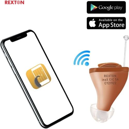 Siemens Sub Brand Rexton Invisible ITC CIC hearing aids 8 Channels Digital Hearing Aid Mobile Phone APP Program Fitting