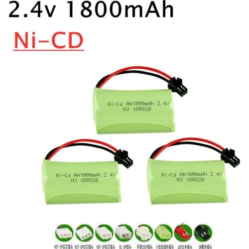 2.4v 1800mah NiMH Battery For Rc toys Car Tanks Trains Robot Boat Gun Ni-MH AA 700mah 2.4v Rechargeable Battery 1pcs to 10pcs