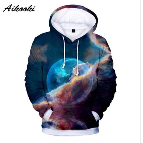 Aikooki New Arrival Starry sky 3D Hoodies Men/Women Autumn Winter Fashion Casual Sweatshirt 3D Print Starry sky Mens Hoodie Top