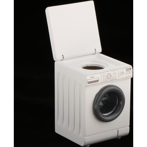 Roller Washing Machine for Dollhouse Miniature Laundry Room Miniature 1/12 Mini Furniture Model of Household Appliances