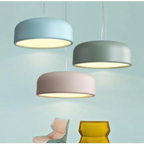 Modern Simple Restaurant Chandelier Living room Bedroom The study ceiling light Macaron Bar Acrylic Color Black Blue Green