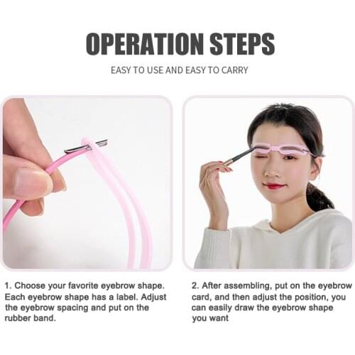 Eyebrow Stencil 4PCS Eyebrow Shaper Kit Reusable Eyebrow Template with Strap 3 Minutes Makeup Tools for Eyebrows SSwell