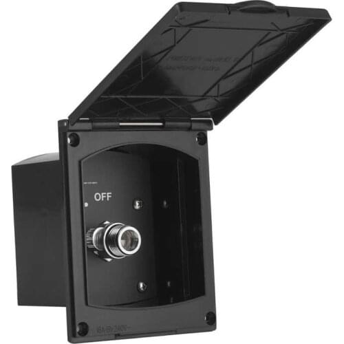 1/2in Exterior Shower Box Inlet and Outlet Port for RV Boat Motorhome Without Shower Hose/Head