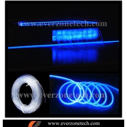 6mm Solid Core Side Glow Fiber Optic Light Cable for Swimming Pool or Edged line decoration