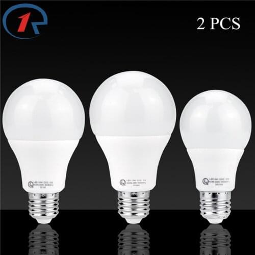 ZjRight E27 2pcs bulb 5W 7W 9W 12W 15W LED energy saving lighting lamp DC 85-265V indoor bedroom hotel office decor night lights