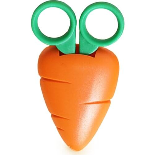 1pc Mini Carrot Utility Knife Cartoon Scissors Kawaii Stationery Handmade Tool for Student School Office Supplies Scissors