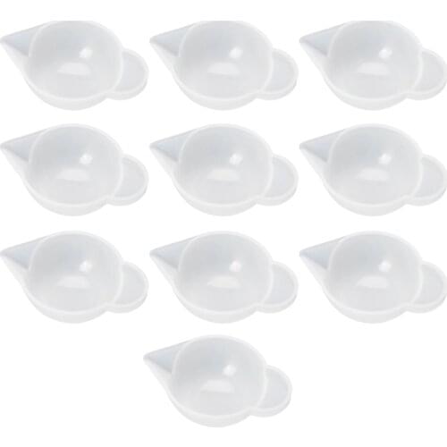 10Pcs Silicone Mold Cup Dispenser Diy Epoxy Resin For Jewelry Making Tool Color Modulation Diy Mold Accessory