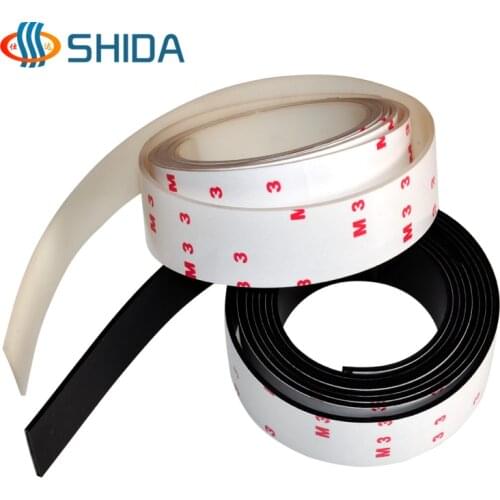 2cm*1m White and Black 3M Self Adhesive Anti Slip Silicone Rubber Shock Absorber,High Sticky Silica Gel Feet Pads for Furniture