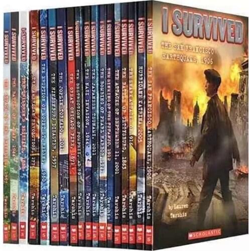 5-12 year Childrens English story book I Survived english picture book help child be reader early education book 18pc/set