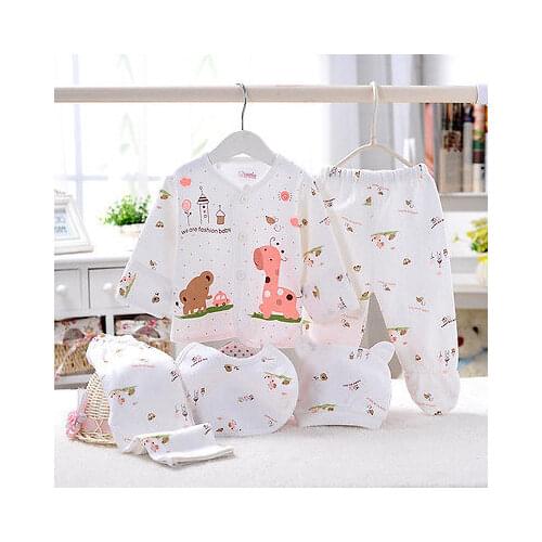 5pc Cotton Newborn Baby clothes Sets 0-3 Month boy girls underwear Long Pants