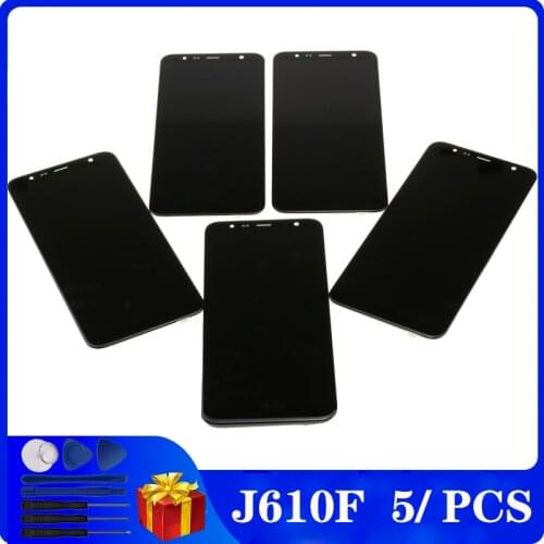 5 pcs of LCDs For Samsung Galaxy J6+ J6 Plus lcd J610 J610F J610FN LCD Display and Touch Screen Digitizer Assembly Part