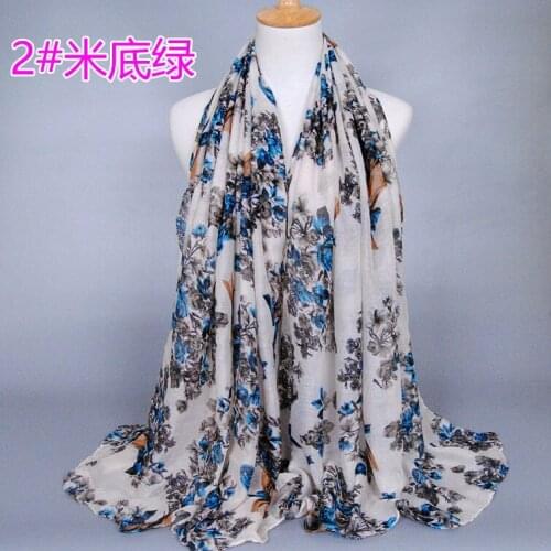 5pcs/lot colourful ladies wrap classic floral high quality scarves/scarf 6color fashion Print cotton shawls muslim hijab Solid