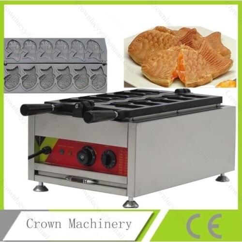 6 pieces Taiyaki grill fish shape cake machine