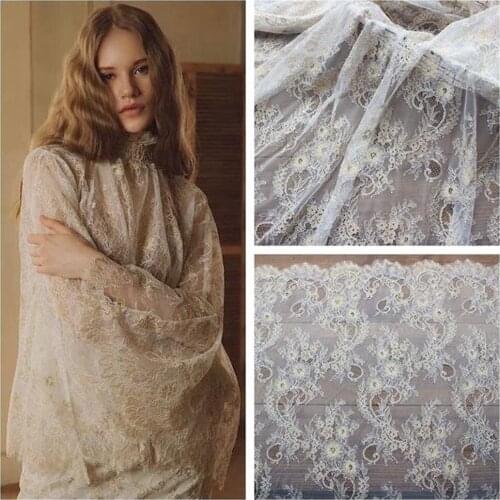 3M/Lot african lace fabric 2018 high quality lace fabric 100% Polyester embrodiery wedding dress decoration