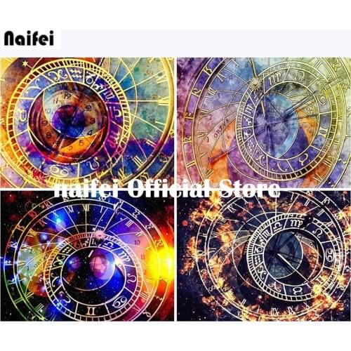 DIY Diamond Painting Abstract Clock 5D Full Square/Round Diamond Embroidery Rhinestone Landscape Mosaic Wall Art Home Decor