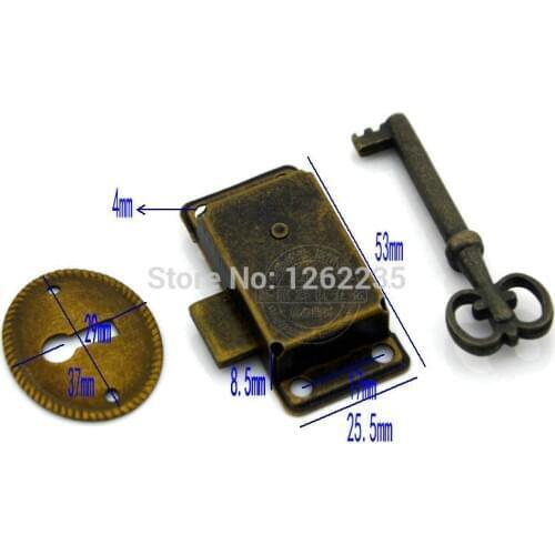 Antique Chinese Drawer Green bronze European Drawer Antique copper cabinet locks Supporting lock Wholesale