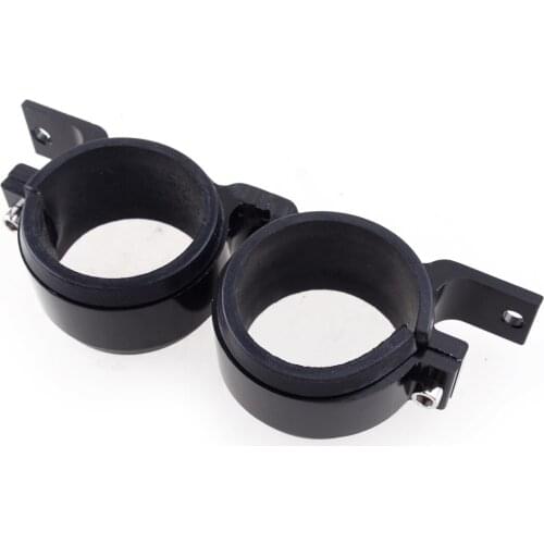 Car Dual Fuel Filter Pump Bracket Mount Clamp Cradle with Rubber Slip Fit for the 60mm Motorsport Black Aluminum