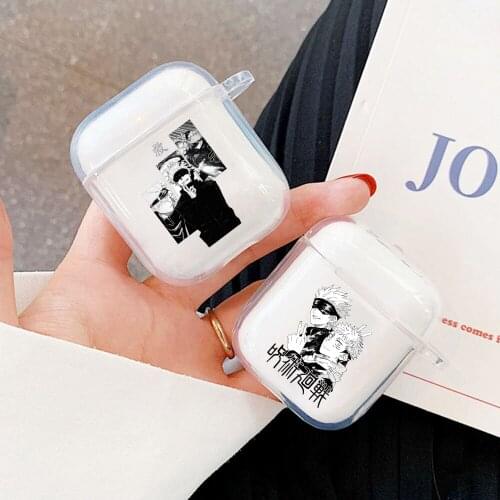 Jujutsu Kaisen Satoru Gojo Comics Anime Earphone Cases for Airpods 1 2 Pro Wireless Bluetooth Earphone Cover Charging Box Cover