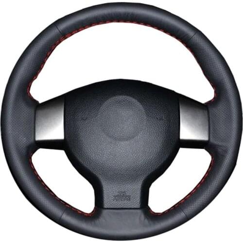 DIY Genuine Leather Car Steering Wheel Cover For Old Nissan Tiida Livina Sylphy Note / Protect Steering-wheel