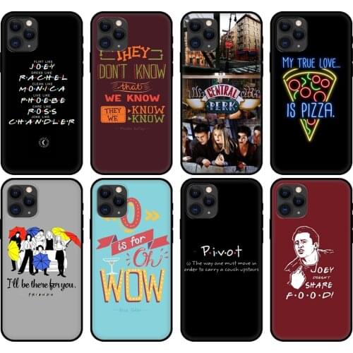 Black tpu case for iphone 5 5s se 6 6s 7 8 plus x 10 cover for iphone XR XS 11 pro MAX case Friends TV Show Quotes