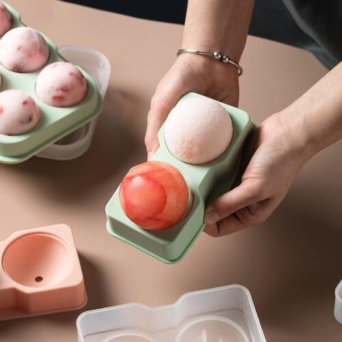 Ice tray mold silicone complementary food making ice lattice spherical whiskey ice cube making tool net red frozen ice cube