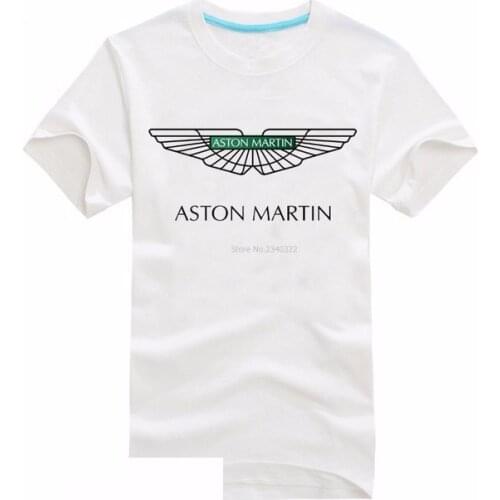 Summer new solid colour aston martin T-shirt for man and woman astonmartin cotton short sleeve T shirt