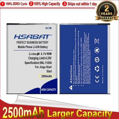 HSABAT 0 Cycle 2500mAh Battery for Jinga Start High Quality Mobile Phone Replacement Accumulator